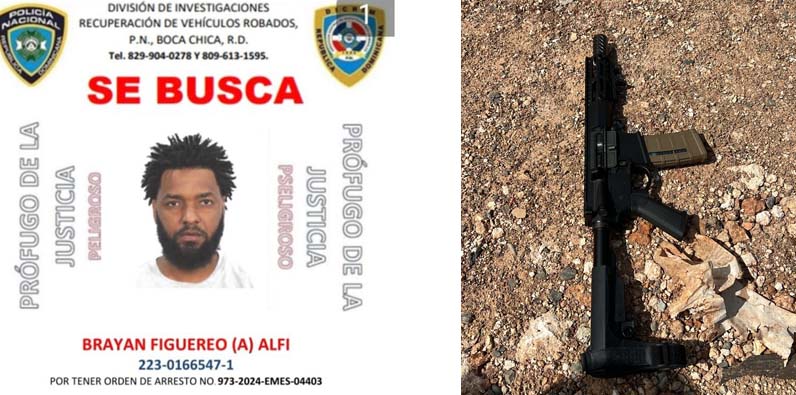 Brayan Figuereo, alias "Alfi" / Fusil ARD-15 ocupado.