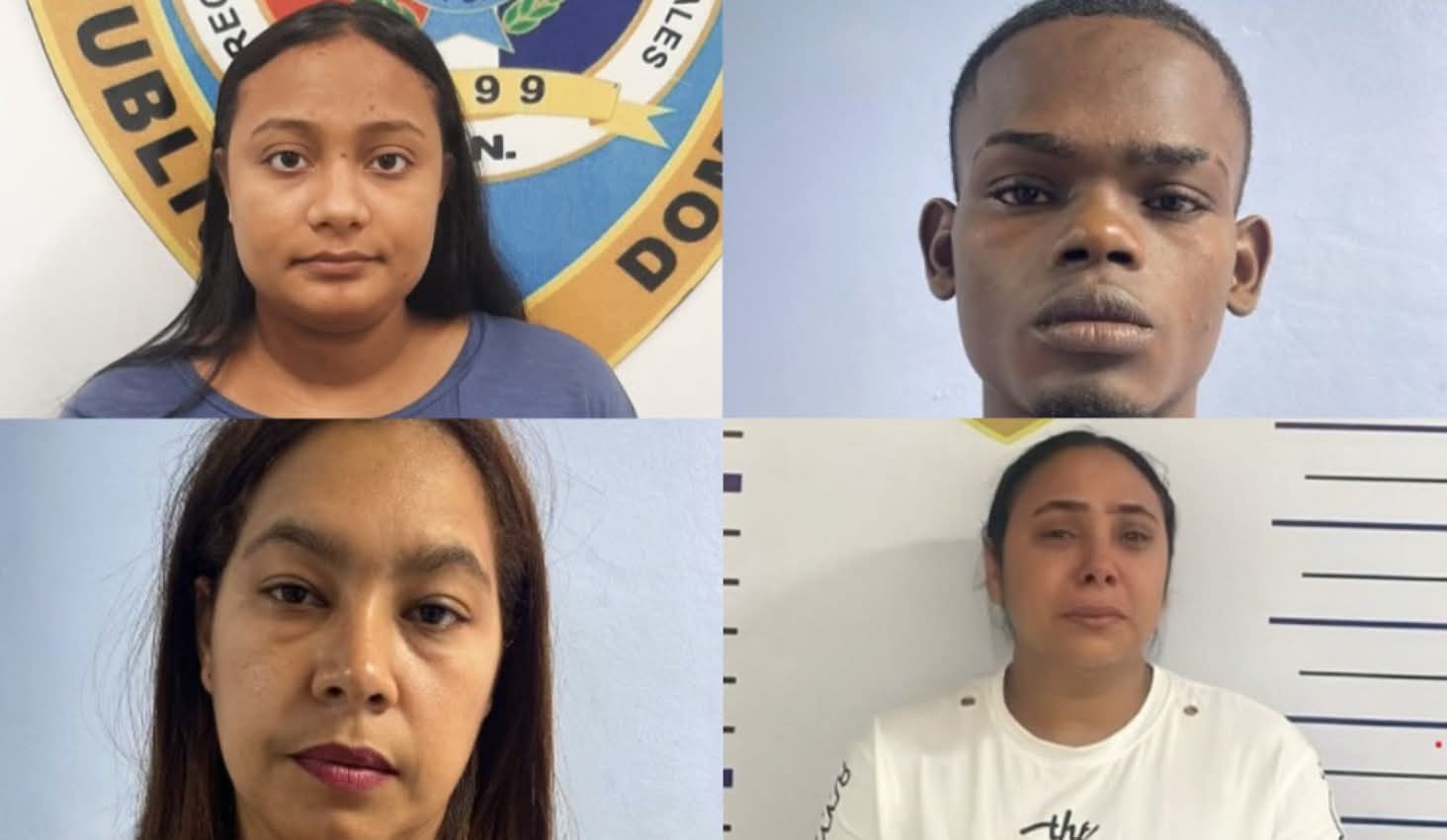 Los cuatro arrestados vinculados a estafas cibernéticas.