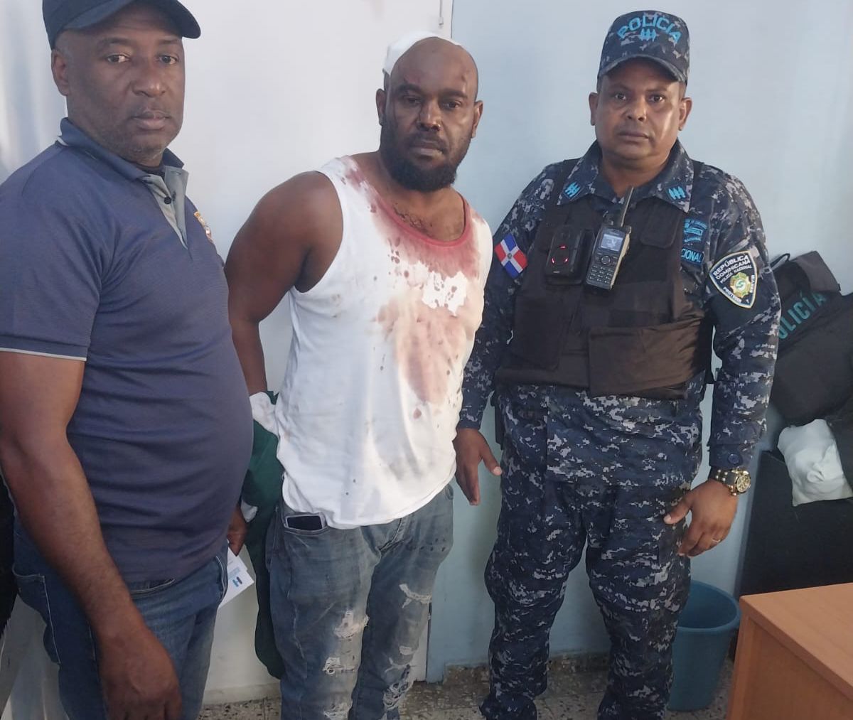 Francisco Alcántara Terrero, en custodia policial.