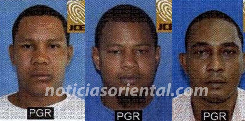 Elías Castillo Sánchez (a) “El Patrón”, Jason Stward Javier Cabral (a) “Copiloto” y Pablo Antonio Calcaño Silverio (a) “Maiky”